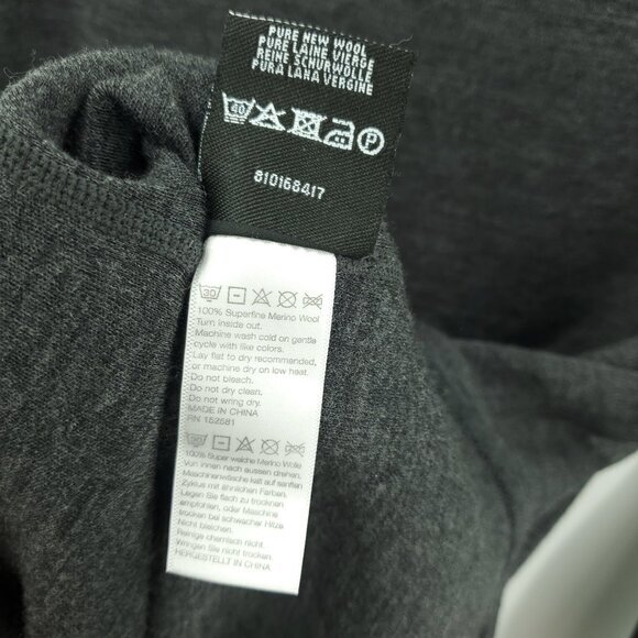 Men's Meriwool 100% Wool Mid-Weight Crew Neck Base Layer Long Sleeve Tee XL Gray - Picture 15 of 16
